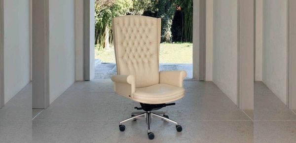 Empire leather armchair Mascheroni