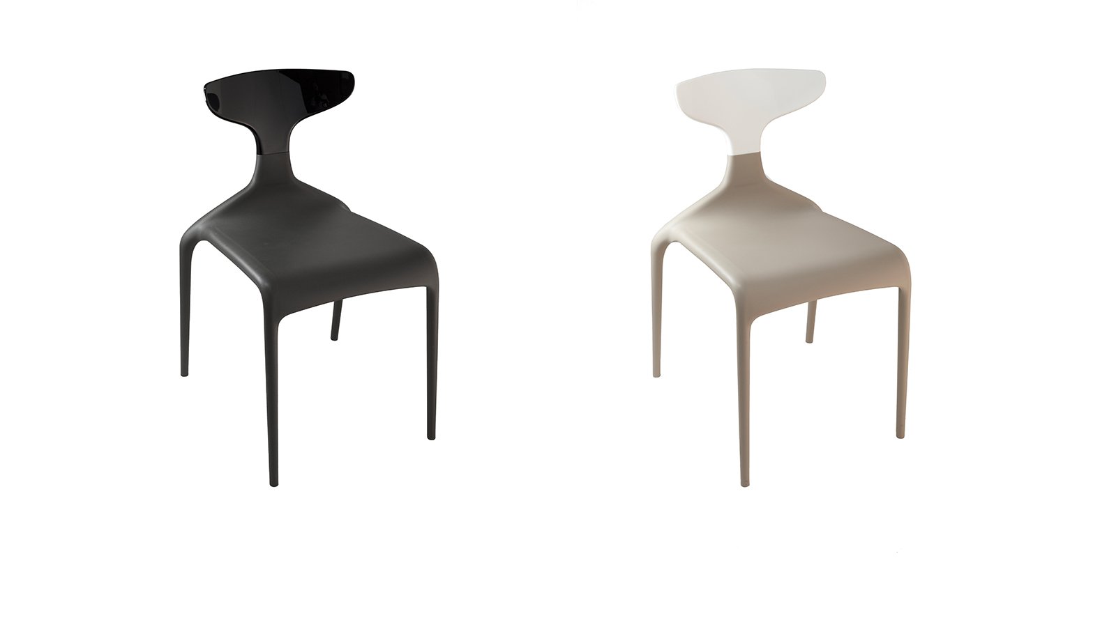 Chaise Punk de Green avec dossier en polycarbonate