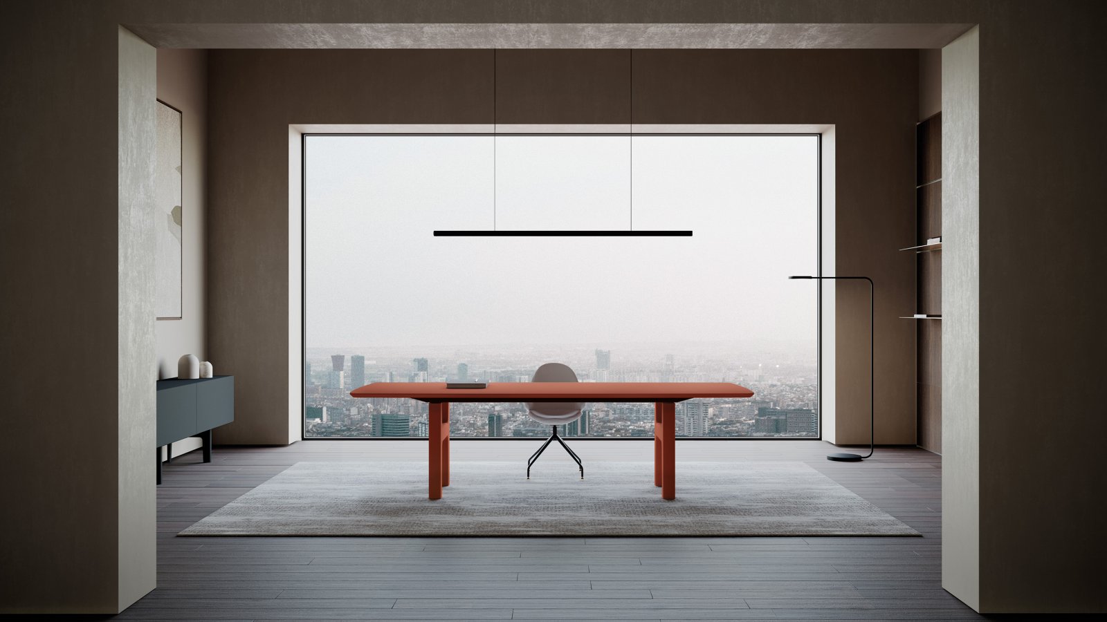 Bureau de direction Hito d'IVM Office au plateau FENIX Noir Ingo mat
