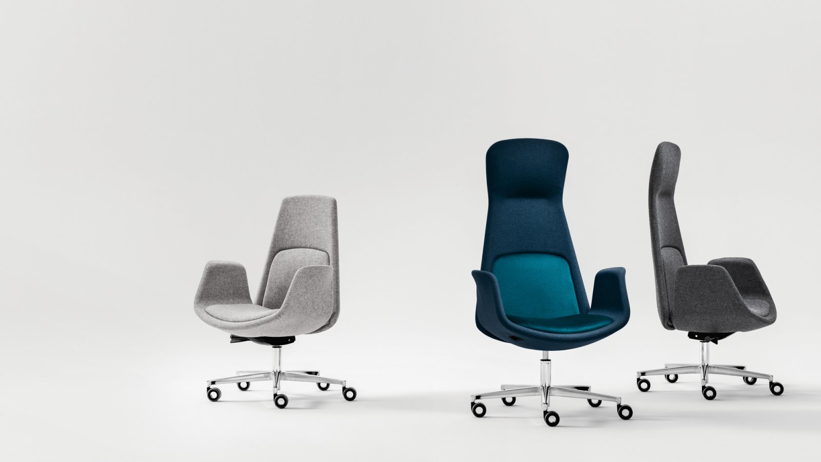 Fauteuil de direction Nordic de Milani à dossier haut