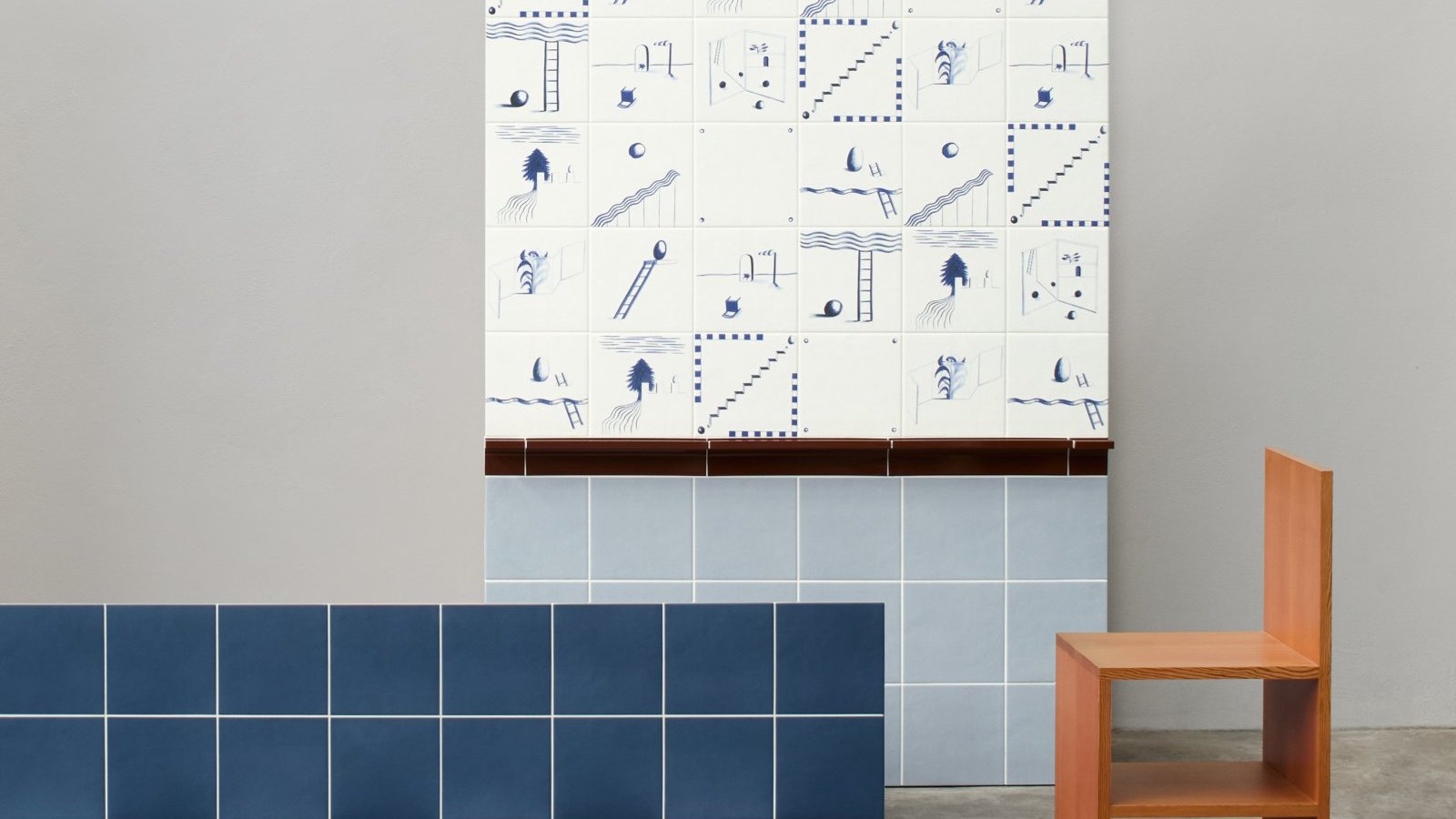 Sol en grès Dintorni de Mutina aux motifs géométriques colorés