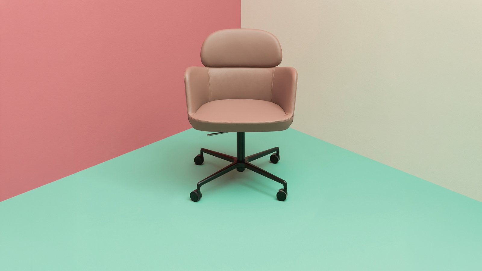 Chaises de réunion Ester de Pedrali autour d'une table