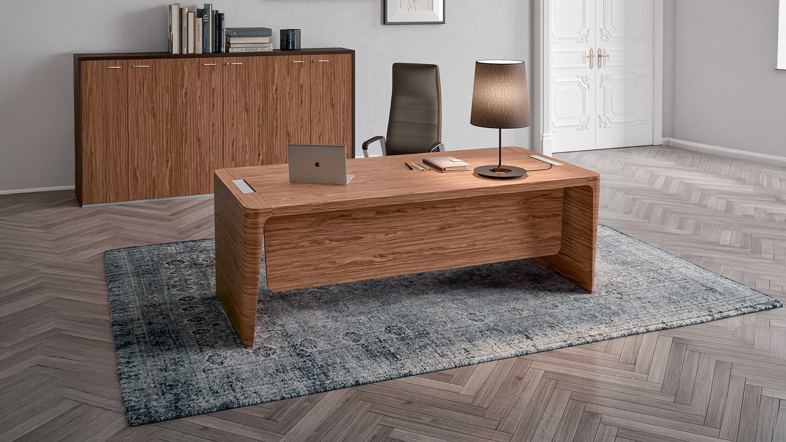 Bureau de direction X10 de Quadrifoglio en noyer américain