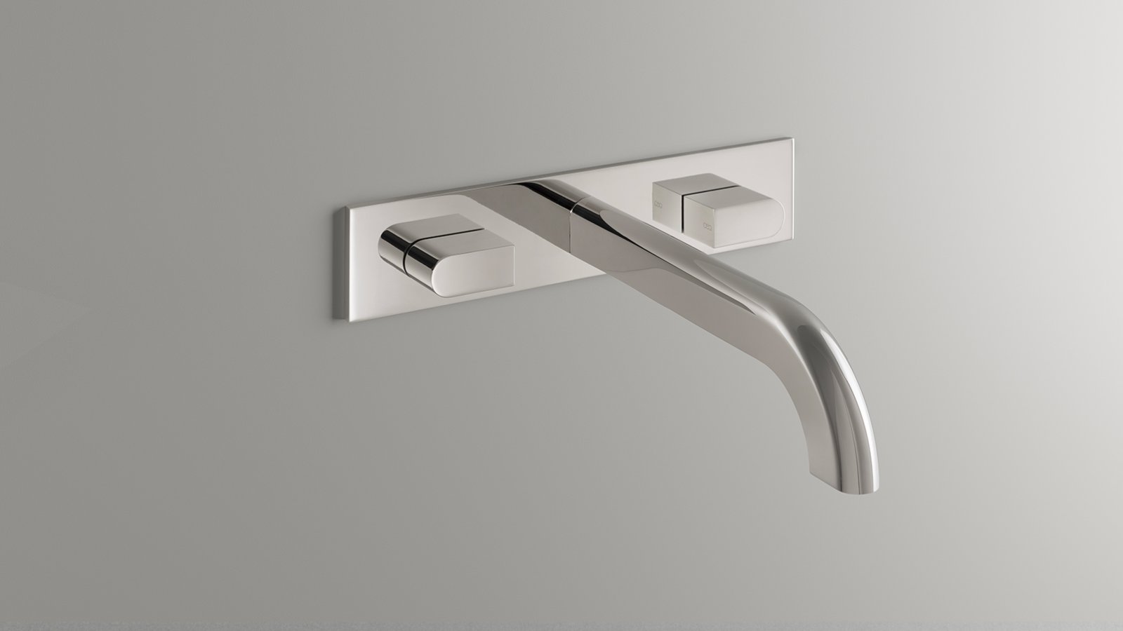 Robinetterie design Sixty de CEA Design en Black Ivory avec vasque en marbre