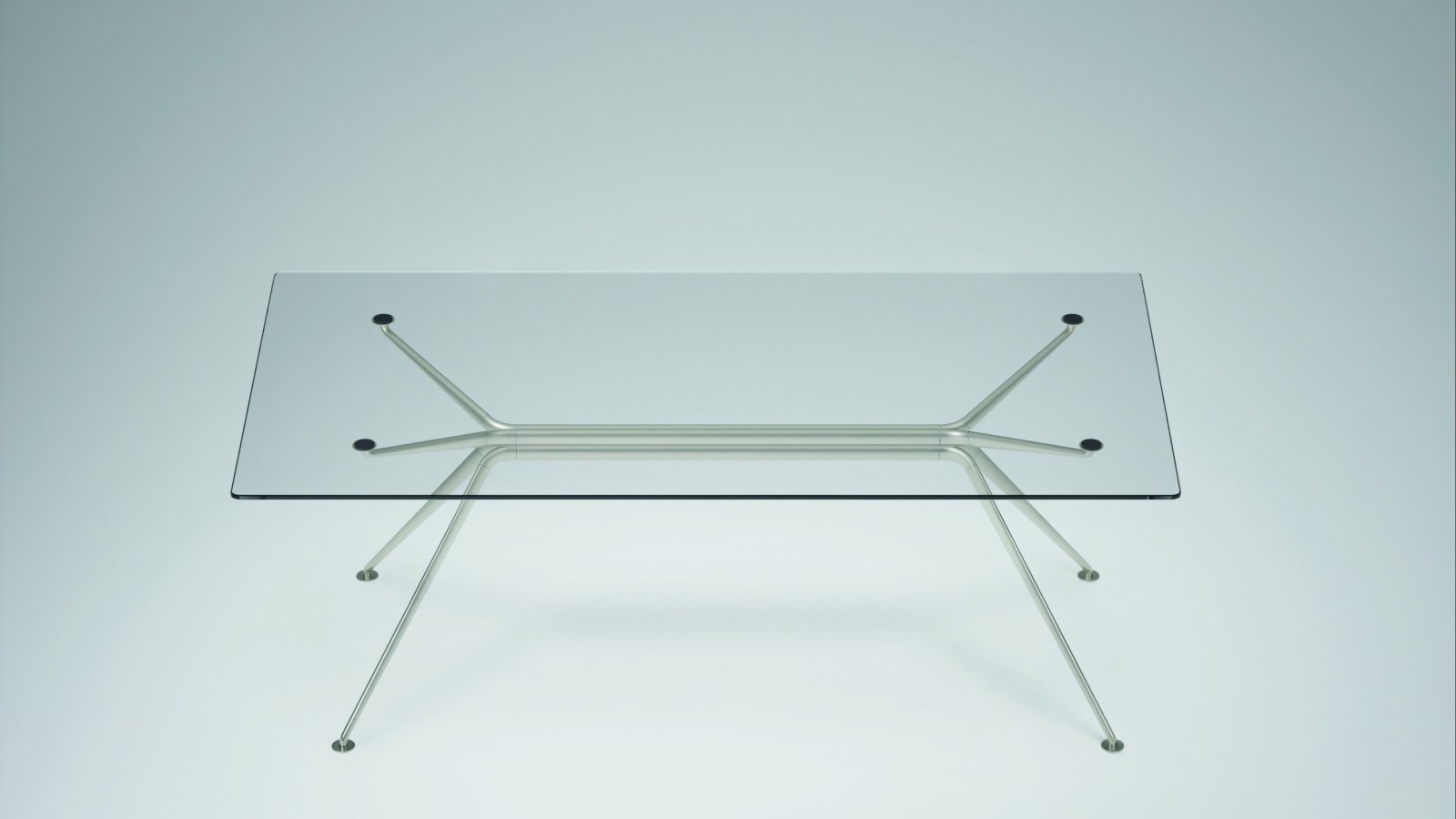 Bureau design Cosmos de Tecno avec colonne a quatre ellipses