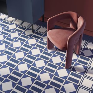 Motif Square Blue de la collection Mattonelle Margherita de Mutina