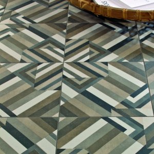Détail du motif Azulej Gira en grès Mutina