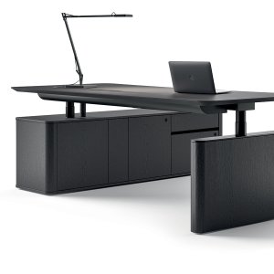 Bench Otto de Martex à deux postes avec écran en tissu