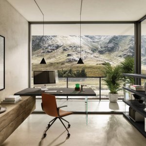 Bureau Scrivania Air de LAGO dans un bureau de direction