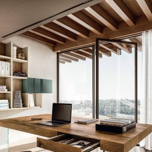 Plateau en Wildwood du bureau Air de LAGO