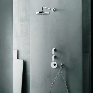 Thermostatique à encastrer AL/23 de Fantini, deux commandes rondes