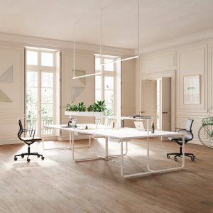 Écran latéral posé sur supports circulaires, collection Itube