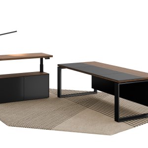 Bureau Arche avec meuble de service sur crédence