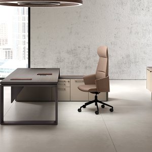 Bureau de direction Arche de Bralco avec plateau en chêne encadré