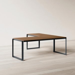 Meuble à cinq portes anthracite sur socle en fer de la collection Ellan