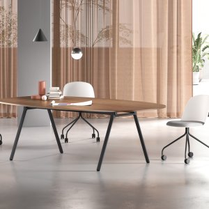 Double nœud sous la table de réunion Lay aux formes douces