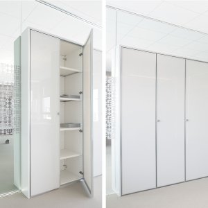Armoire intégrée dans la cloison www.60 à porte unique