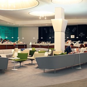 Groupe court de Loop dans une petite salle d'attente