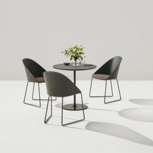 Tabouret Cila Go sur base de rangement avec coussin