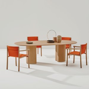 Kata Chair à coque bois texturée