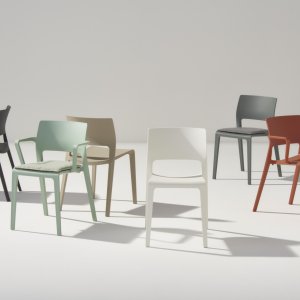Pile de chaises Juno 02 en anthracite