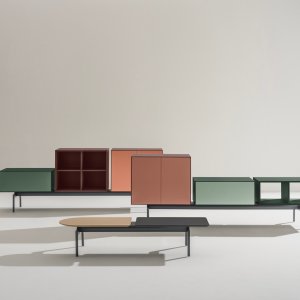 Système modulaire de rangement Semiton d'Arper en coworking