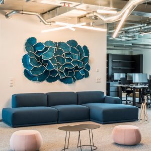 Poufs Pix réunis en assise continue