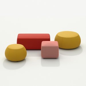 Pouf Pix rond une place de 49 cm