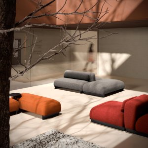 Module pouf Ralik deux places