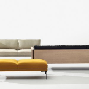 Canapé modulaire Steeve d'Arper dans un espace lounge
