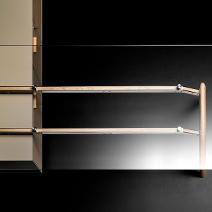 Étagère intégrée de la variante verre Rail de 220 cm