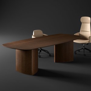 Table de réunion Trilo de Bralco dans une salle de conseil