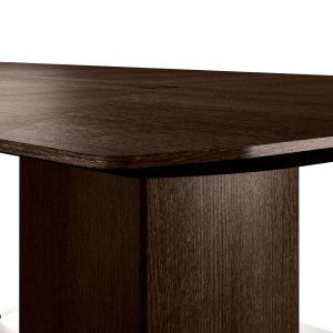 Colonne galbée en multiplis moulé de la table Trilo