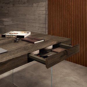 Bureau de direction moderne Air de LAGO en verre et bois