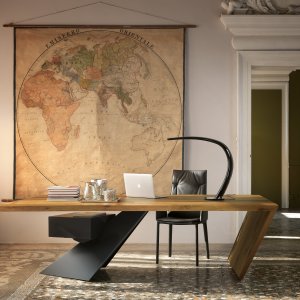 Nasdaq en noyer Canaletto avec pied graphite