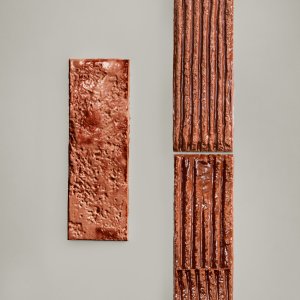 Mélange de modules et couleurs Chamotte au mur