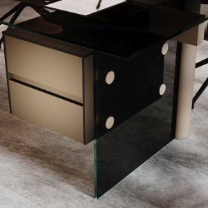 Table basse Cloud 120 × 60 cm près des fauteuils de direction