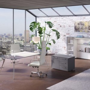 Retour en queue d'aronde à 45 degrés du bureau design Genesis