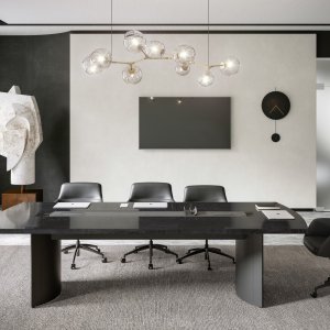 Chargeur à induction logé dans le plateau du bureau Codutti