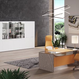 Comptoir de conversation One de 110 cm avec repose-pieds en acier inox poli miroir