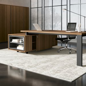 Table de réunion GO avec élément de couverture central