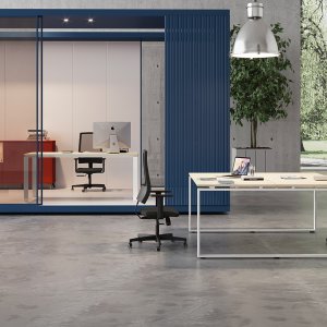 Plan en verre du bureau de direction Loft