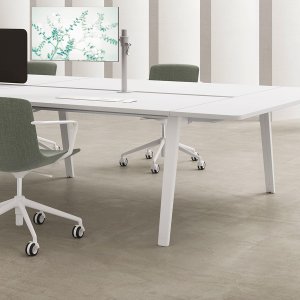 Table de réunion ronde E-Place Ø 120 sur colonne, DVO Office