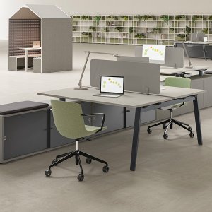 Montant en tôle emboutie du piètement E-Place, détail