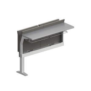 Tablette rabattable escamotable du banc E5000