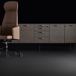 Insert de cuir à couture sellier affleurant au plateau Eleva