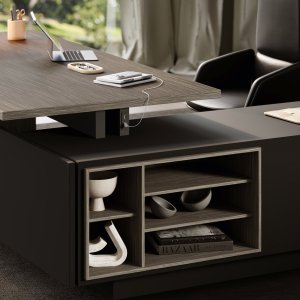 Armoire monolithique Elite à portes coulissantes en verre laqué Gris Londres