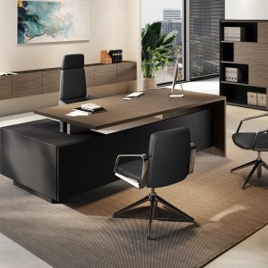 Étage de direction Elite complet — bureau, réunion et boiserie, design Progetto CMR