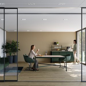 Kitchenette Fluido de Martex en aluminium Verde Giada
