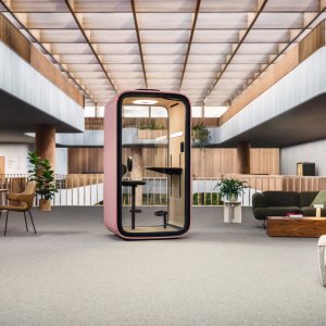 Cabine acoustique Framery One dans un plateau parisien